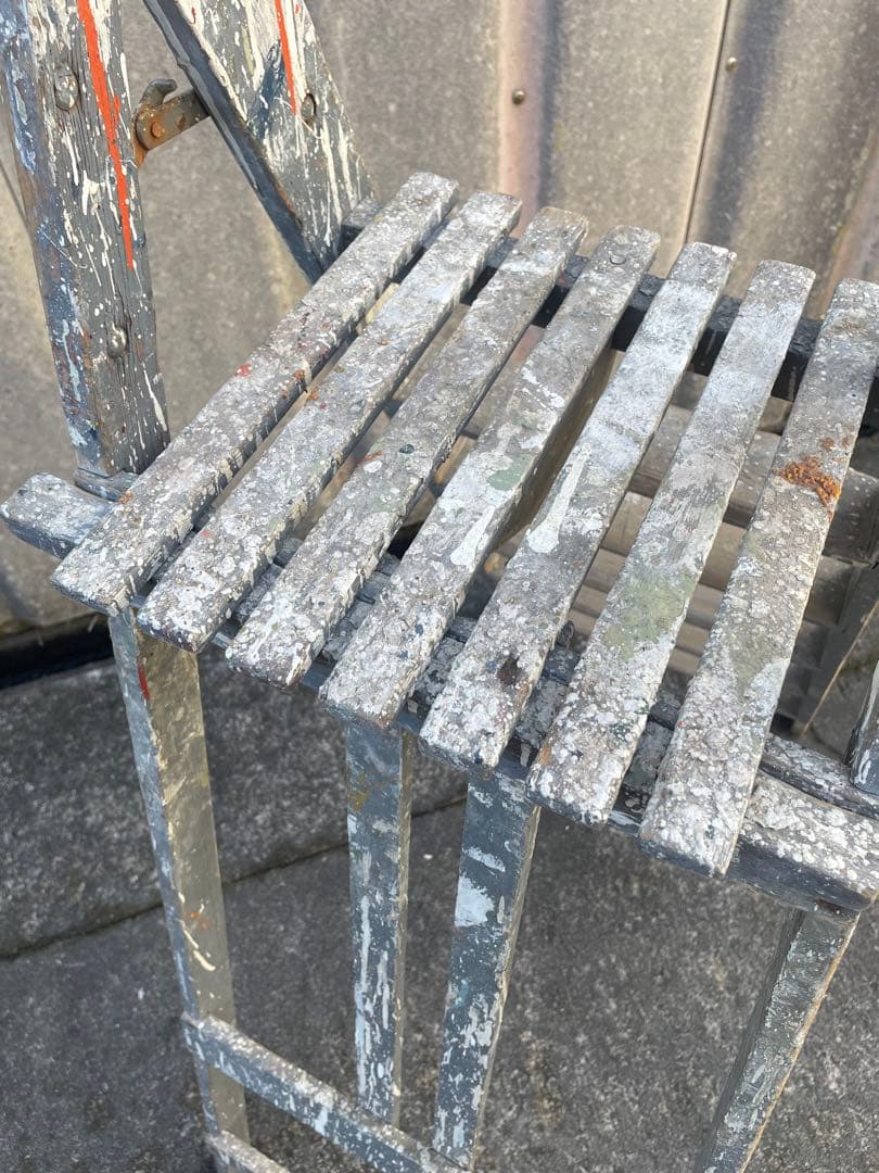 ビンテージ/イギリス/英国製/木製/大型/ラダー/脚立/ディスプレイ/店舗什器②