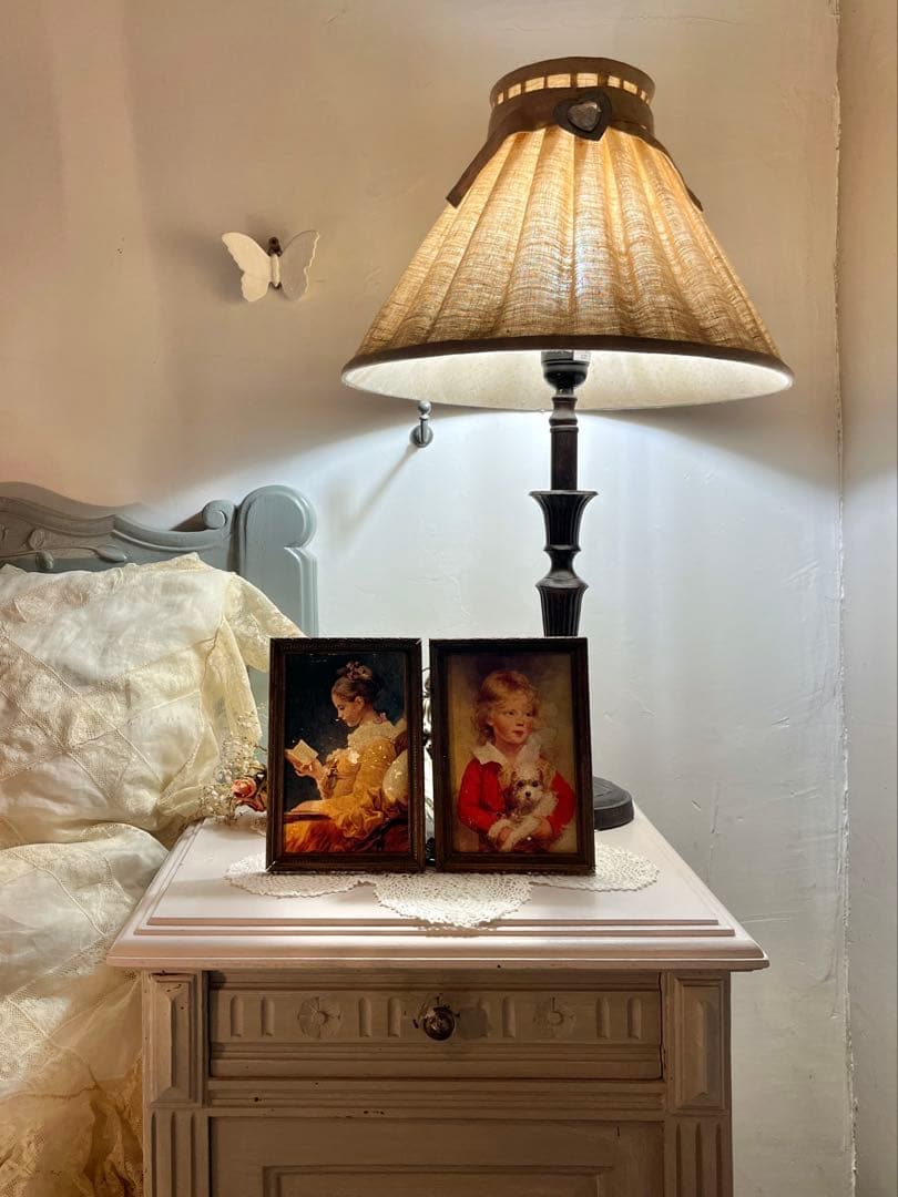 ◆フランスアンティーク｜世界の名画1700年代肖像画子供女の子木製額壁掛け絵画