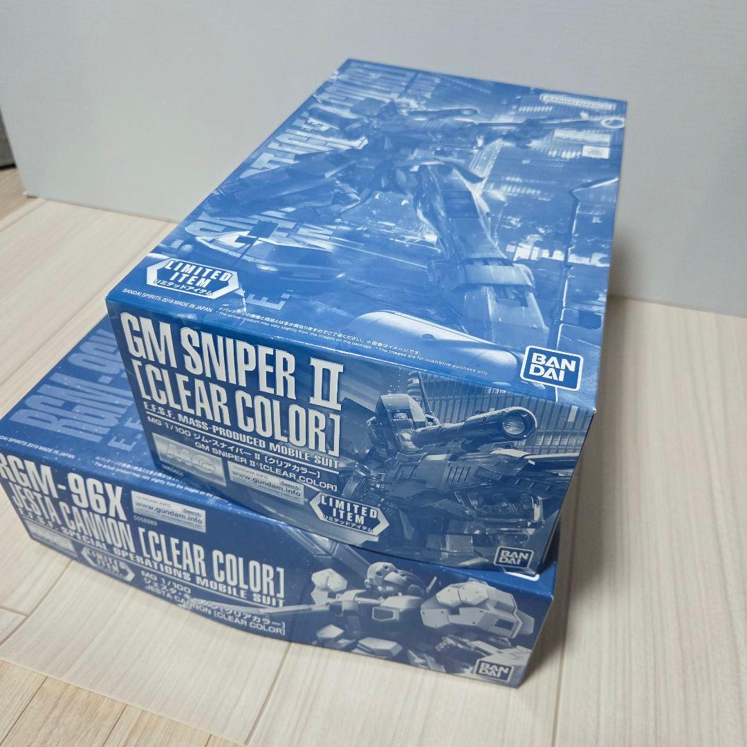 MG 1/100 ジェスタ・キャノン + ジム・スナイパーII[クリアカラー]