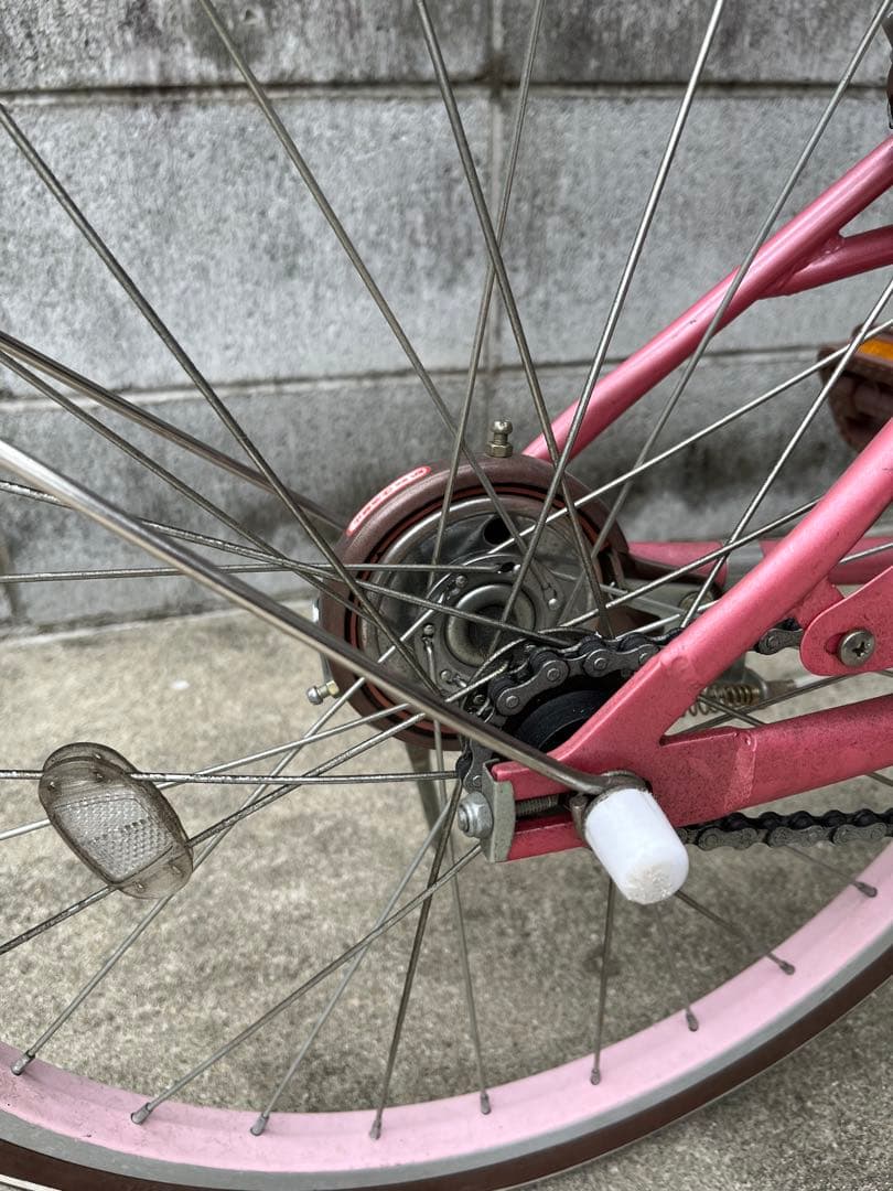 子供用自転車 20インチ ピンク 前バスケット付き