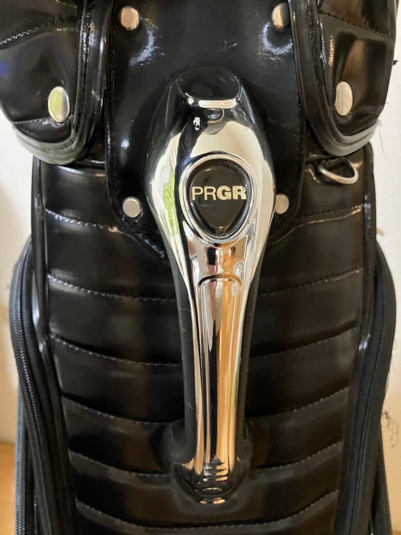 PRGR ゴルフバッグ ブラック　プロ仕様モデル　保温ドリンクホルダー付