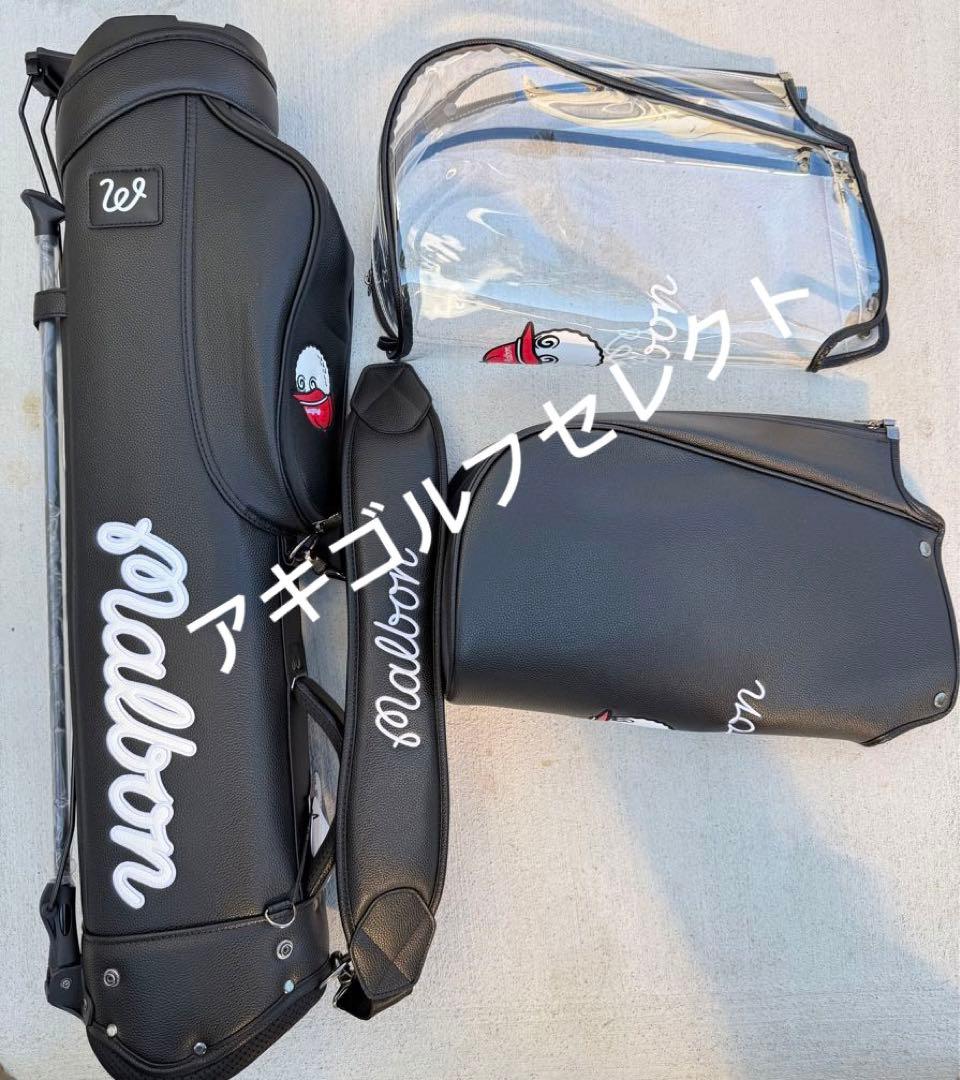 即日発送マルボン Malbon 新作 ゴルフキャディバッグスタンド式　ブラック