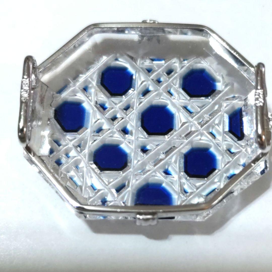 江戸切子　帯留め　伝統工芸