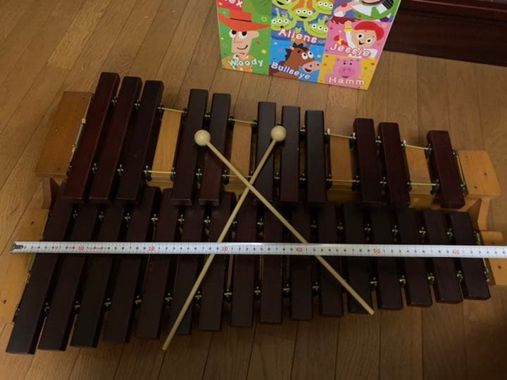 【値下げ】【美品】本格的な木琴❗️SUZUKI木琴　マレット付き