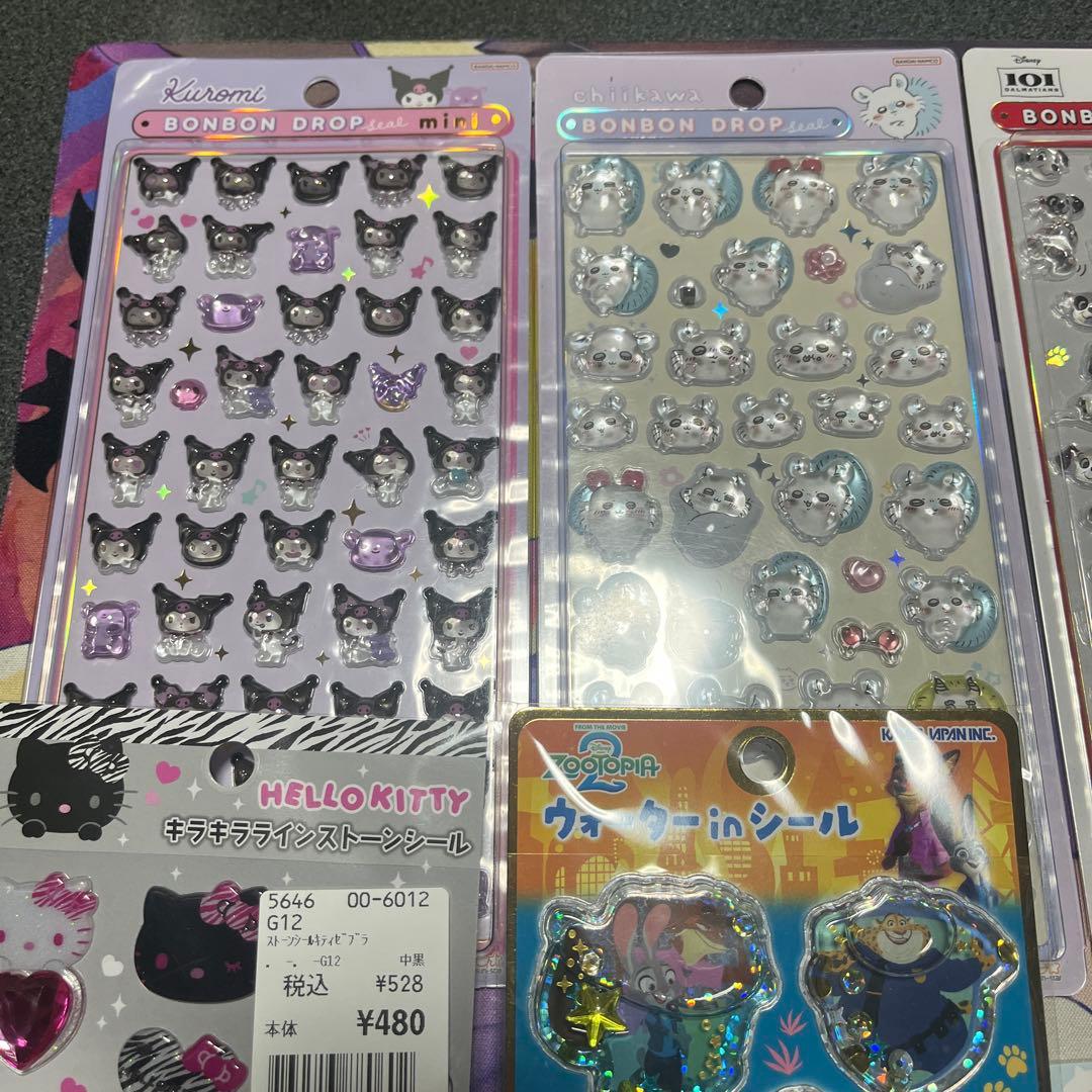 正規品 ボンボンドロップシール クロミ モモンガ 101匹わんちゃん コットン