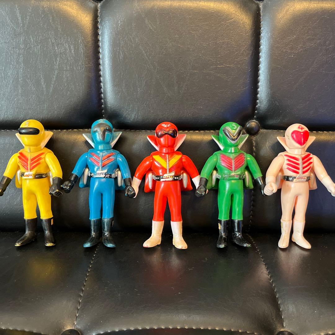 ゴレンジャー　ソフビ　当時物
