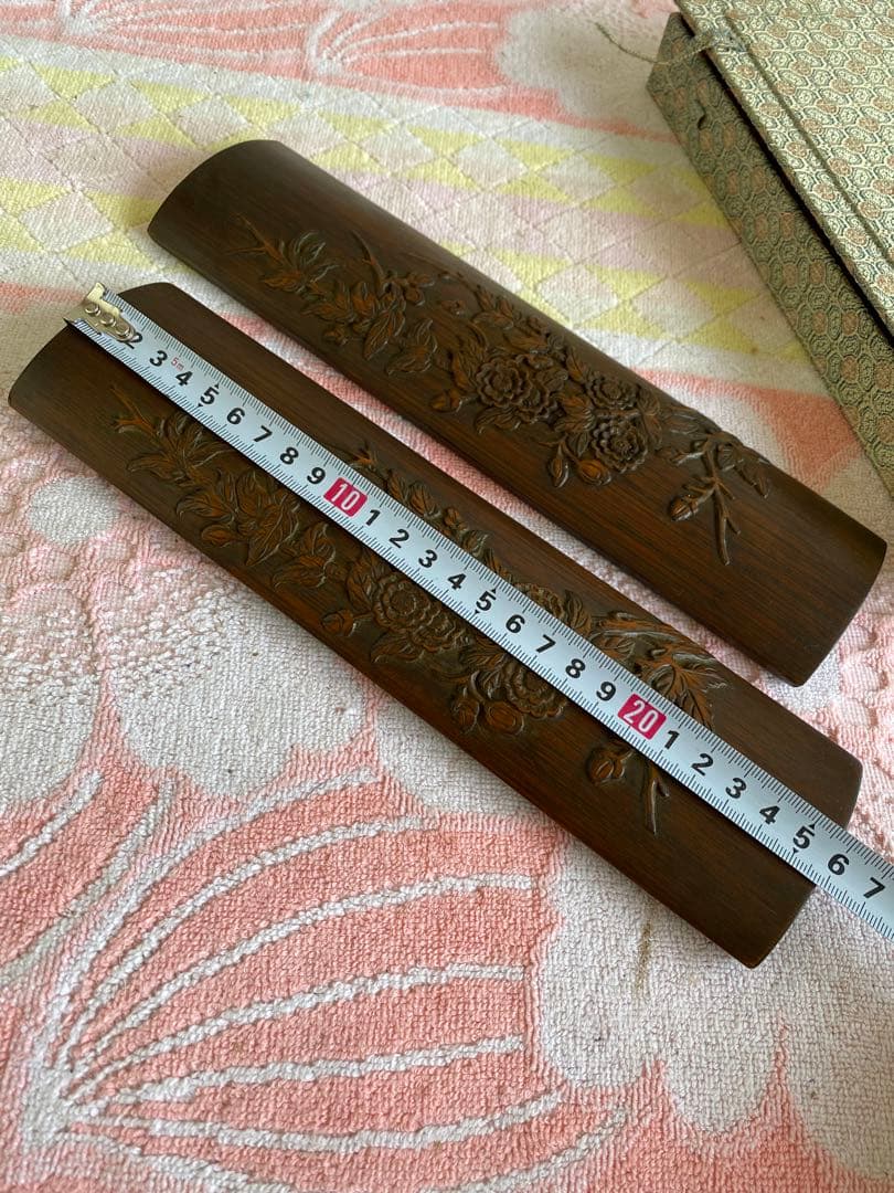 腕枕　腕枕　手置き板　木彫り　中国　書道