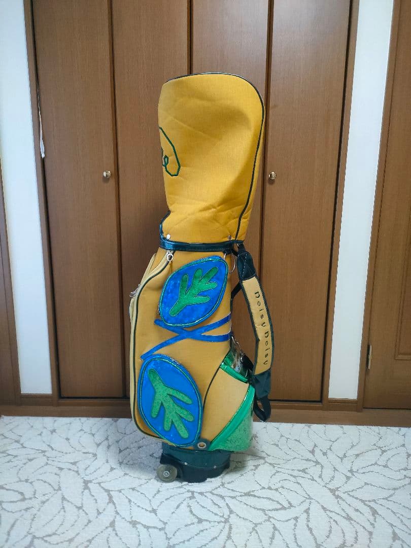 キャディーバッグ ミエコウエサコのnoisy×2 レモン柄キャイエロー/グリーン