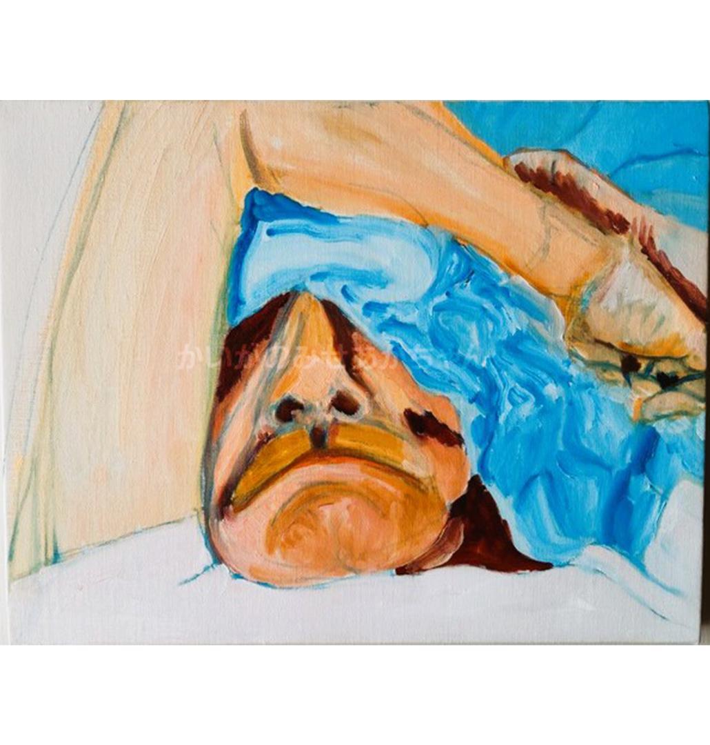 32×41㎝「　 むん　」油彩原画・F6