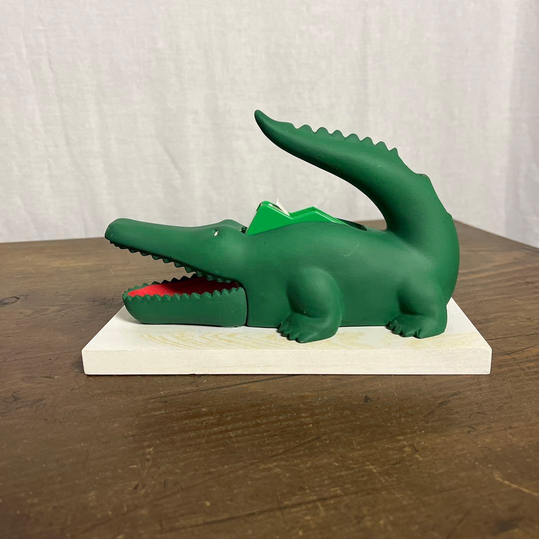 希少◾️Lacoste ラコステ テープカッター 置物 オブジェ 鰐 ワニ