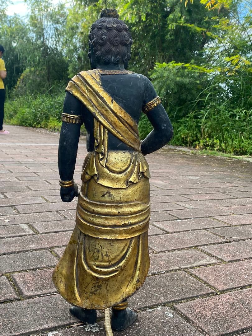 【修縁堂】【大型】極上彫 高61cm 不動明王 精密彫刻　仏教工芸品　木彫仏像