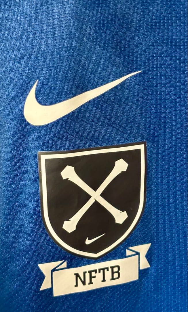 【希少/廃盤】NIKE NFTB フットサルシャツ センターロゴ 骨デザイン L