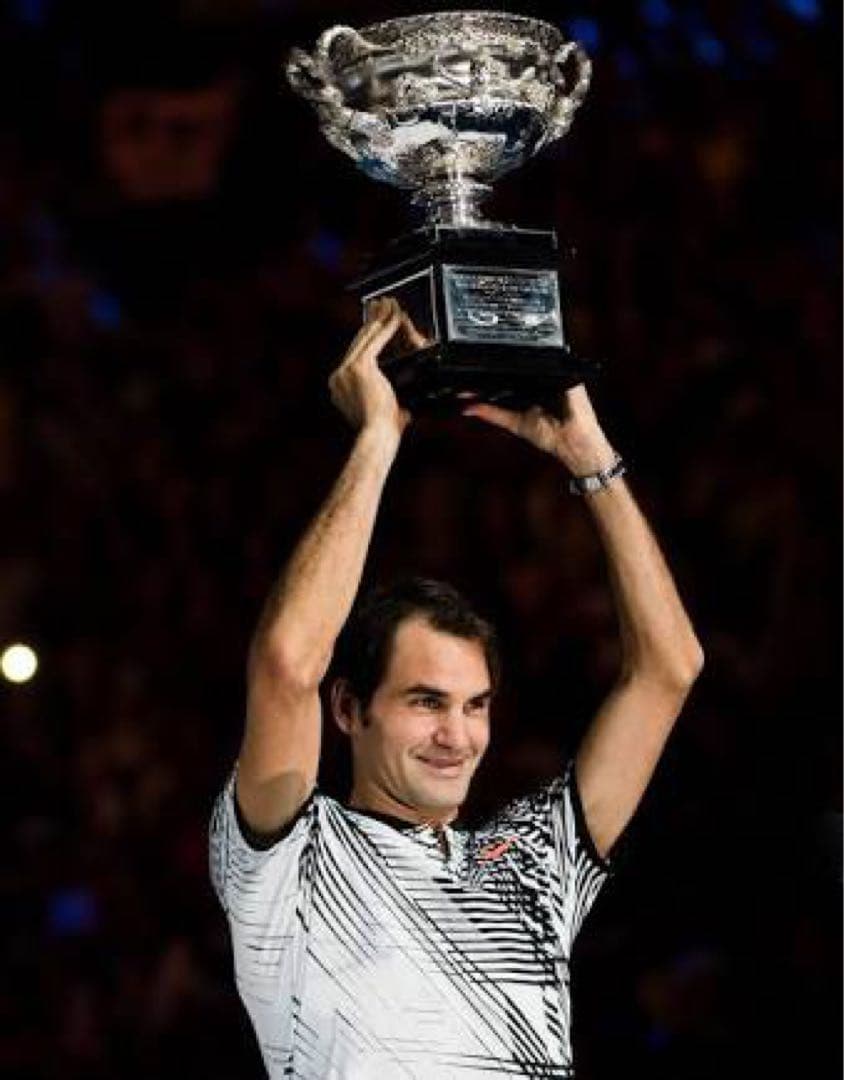 【未使用】2017年全豪優勝　フェデラー　ナイキシャツ　US : S