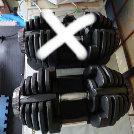 可変式（アジャスタブル）ダンベル5kg〜40kg×1個