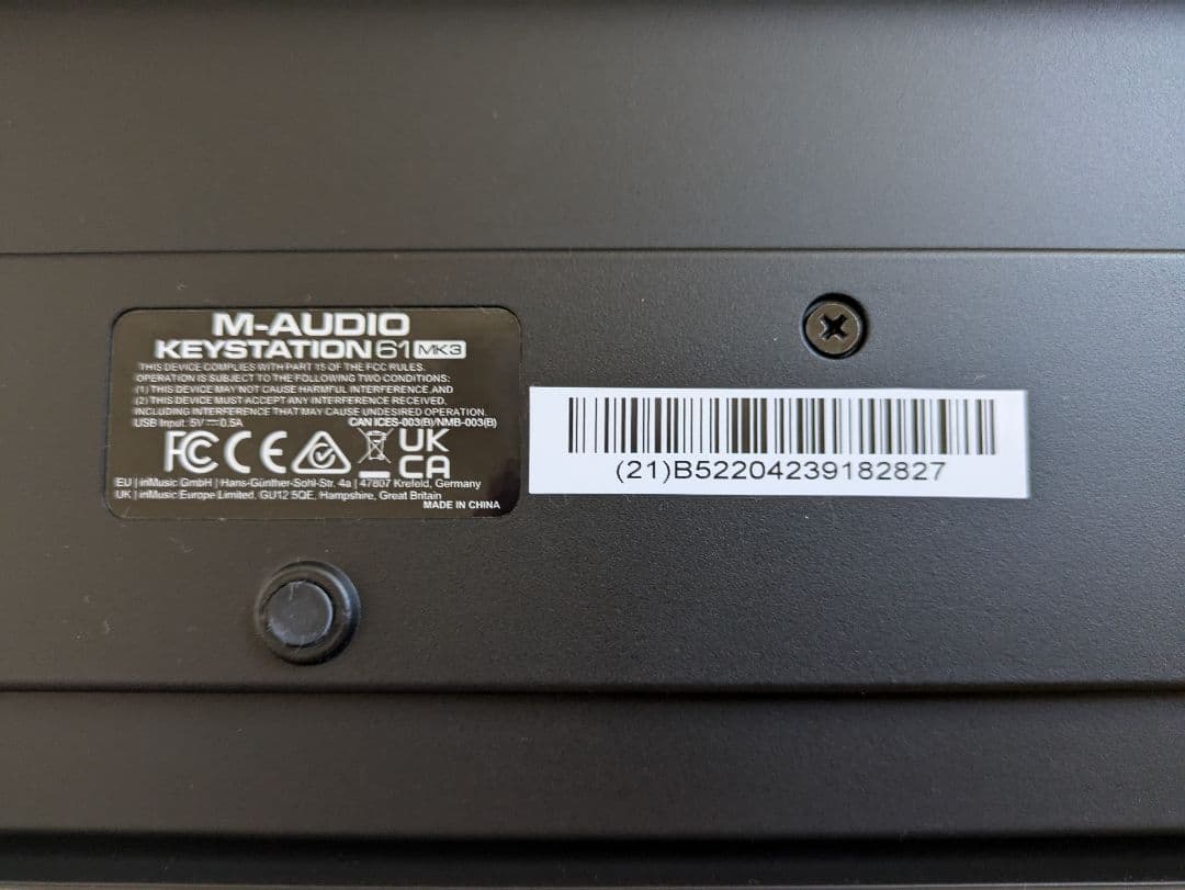 【たかな】M-AUDIO KEYSTATION 61