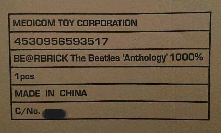 BE@RBRICK The Beatles 'Anthology' 1000％