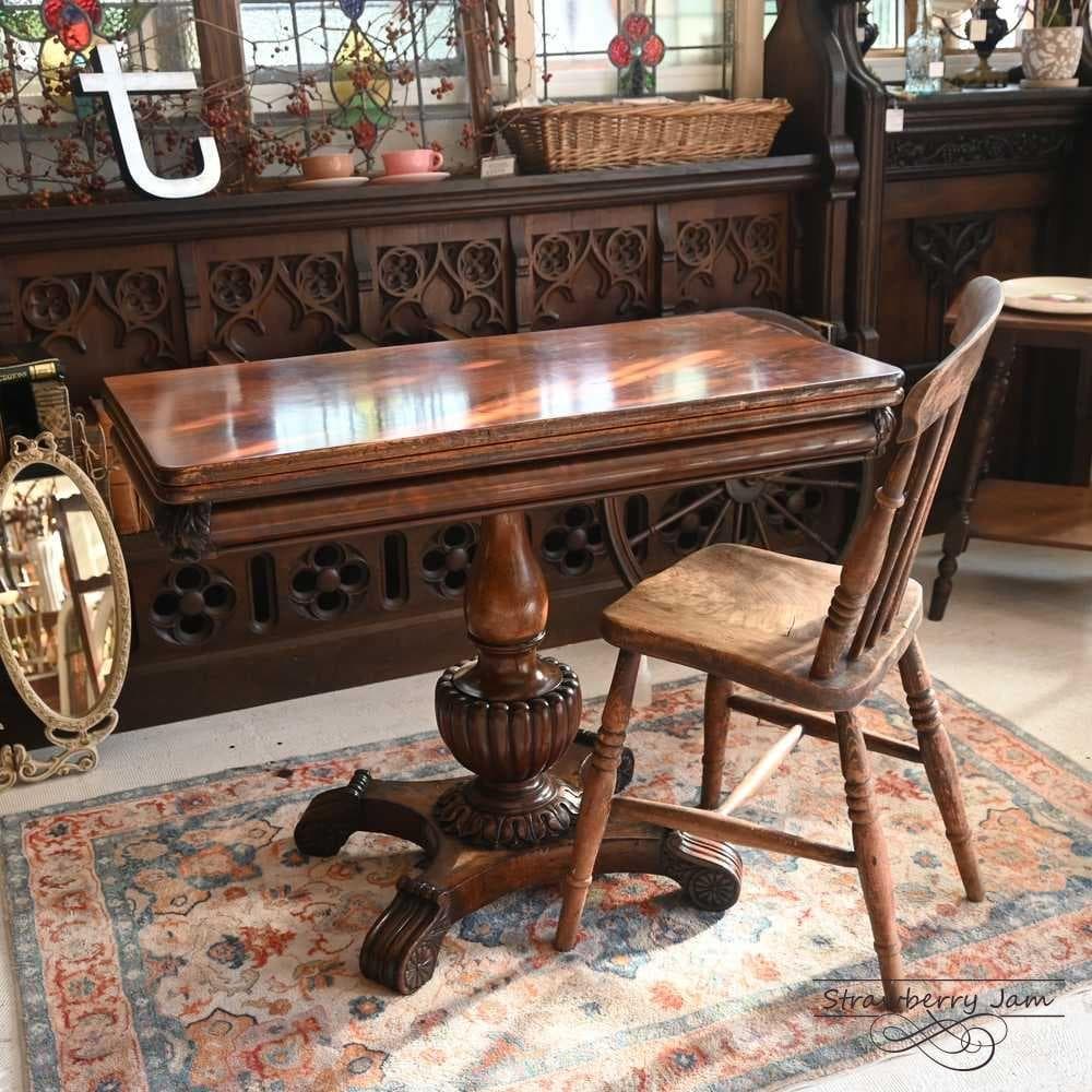 L3705-220 英国アンティーク ゲームテーブル ダイニングテーブル