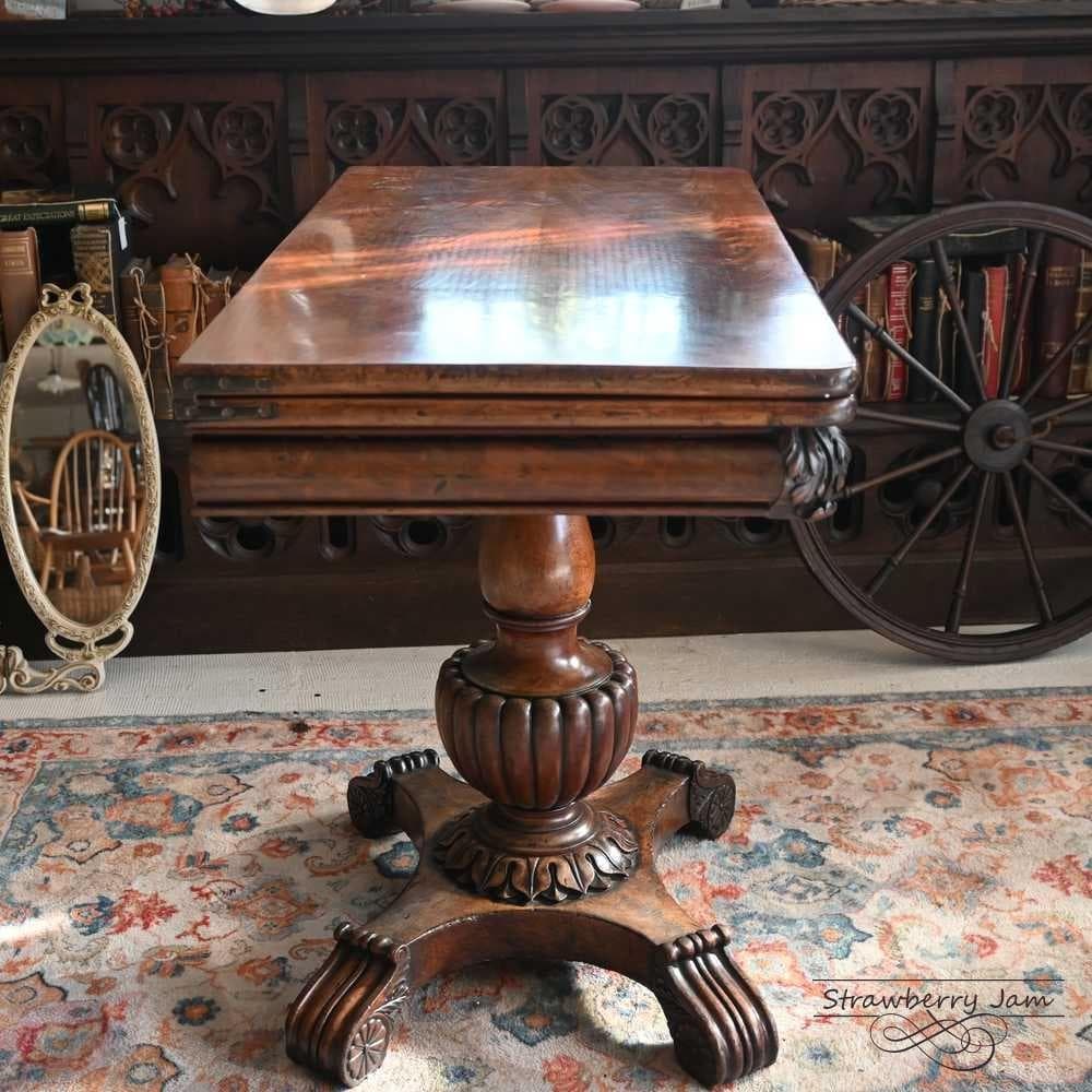 L3705-220 英国アンティーク ゲームテーブル ダイニングテーブル