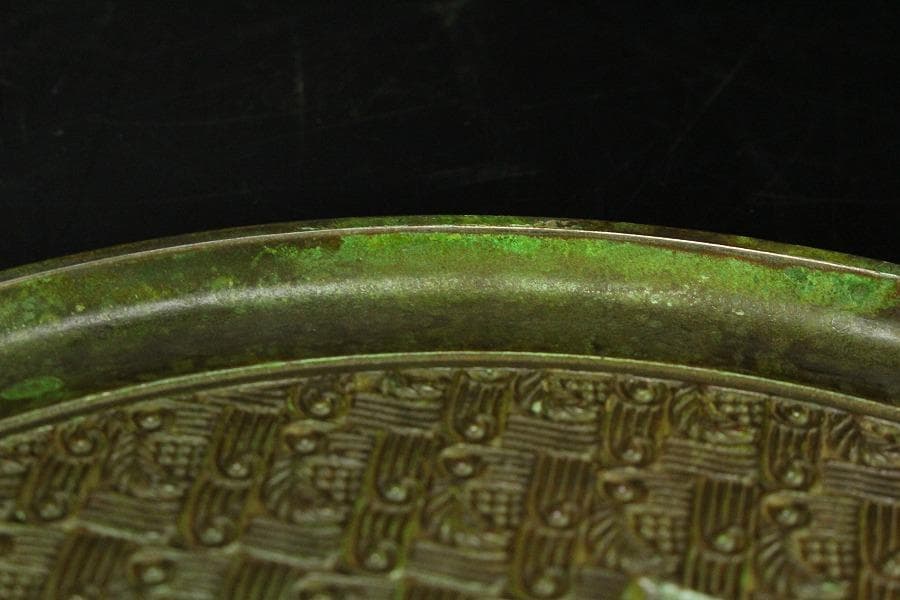 中国美術 銅鏡 φ22.5cm 古鏡(K-HA469)