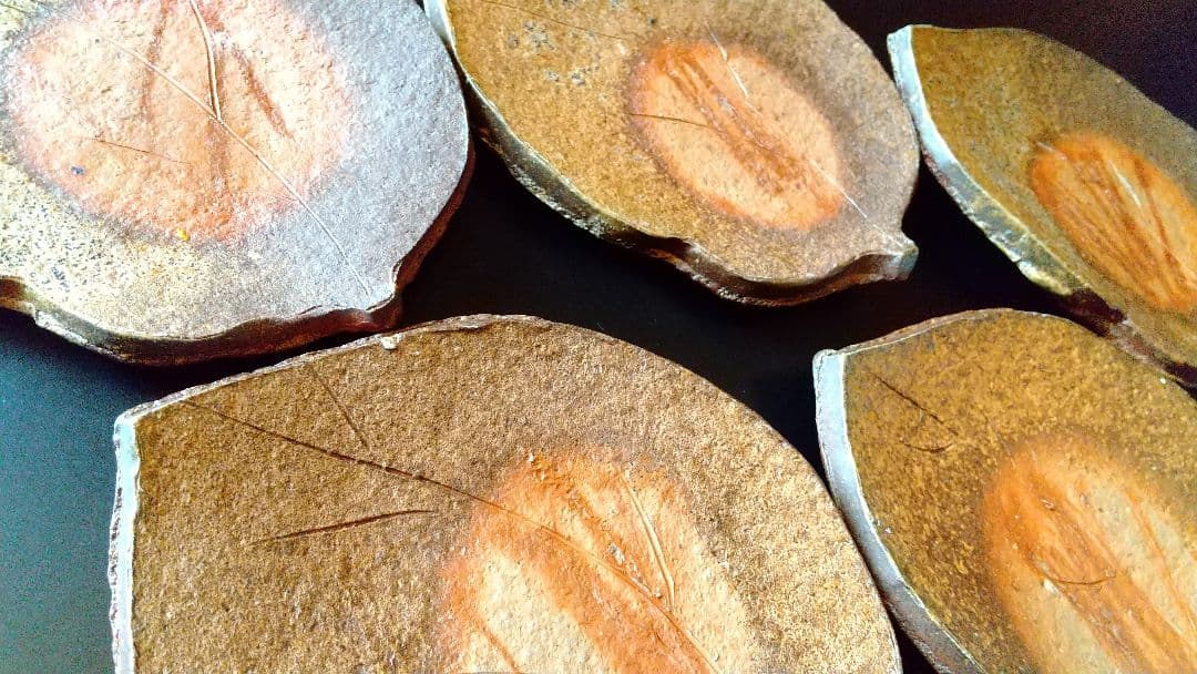 備前焼向付 ５客揃 (骨董 古美術 アンティーク 器 食器 会席 料理 茶道具