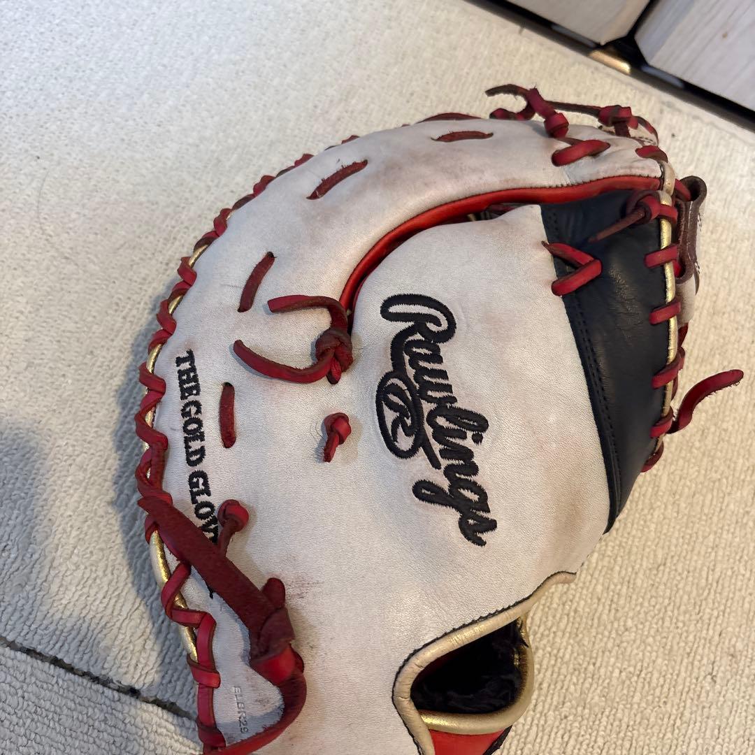 Rawlings 軟式一般　ファーストミット　白/黒/赤