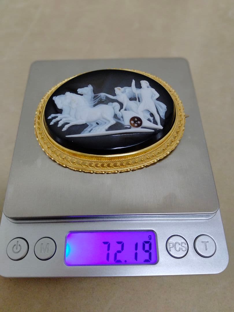 【迫力存在感満点】ストーンカメオ　瑪瑙　メノウ　ドイツイダー=オーバーシュタイン