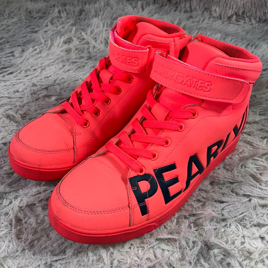 美品PEARLY GATES ゴルフスパイク HI ハイカット ピンク 24.5