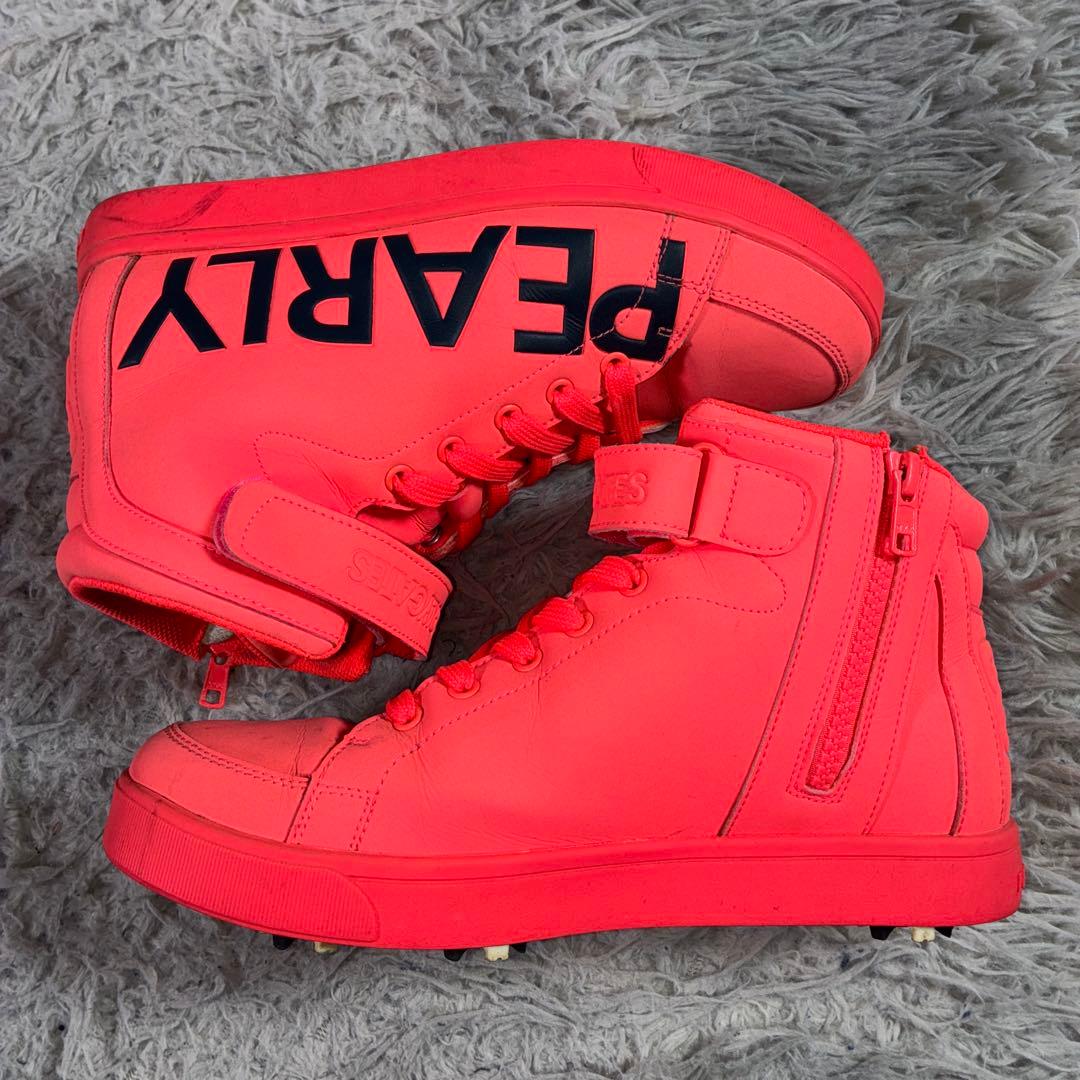 美品PEARLY GATES ゴルフスパイク HI ハイカット ピンク 24.5