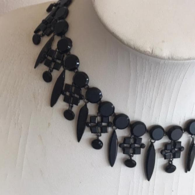 フレンチジェット　ネックレス　チョーカー　1800年代半ば