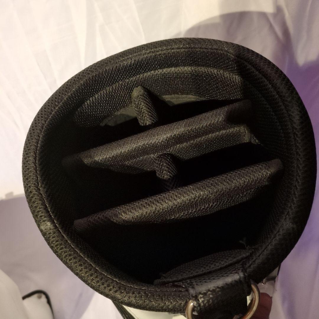 ツアーステージ キャディバッグ ホワイト/ブラック※ショルダーストラップ交換済