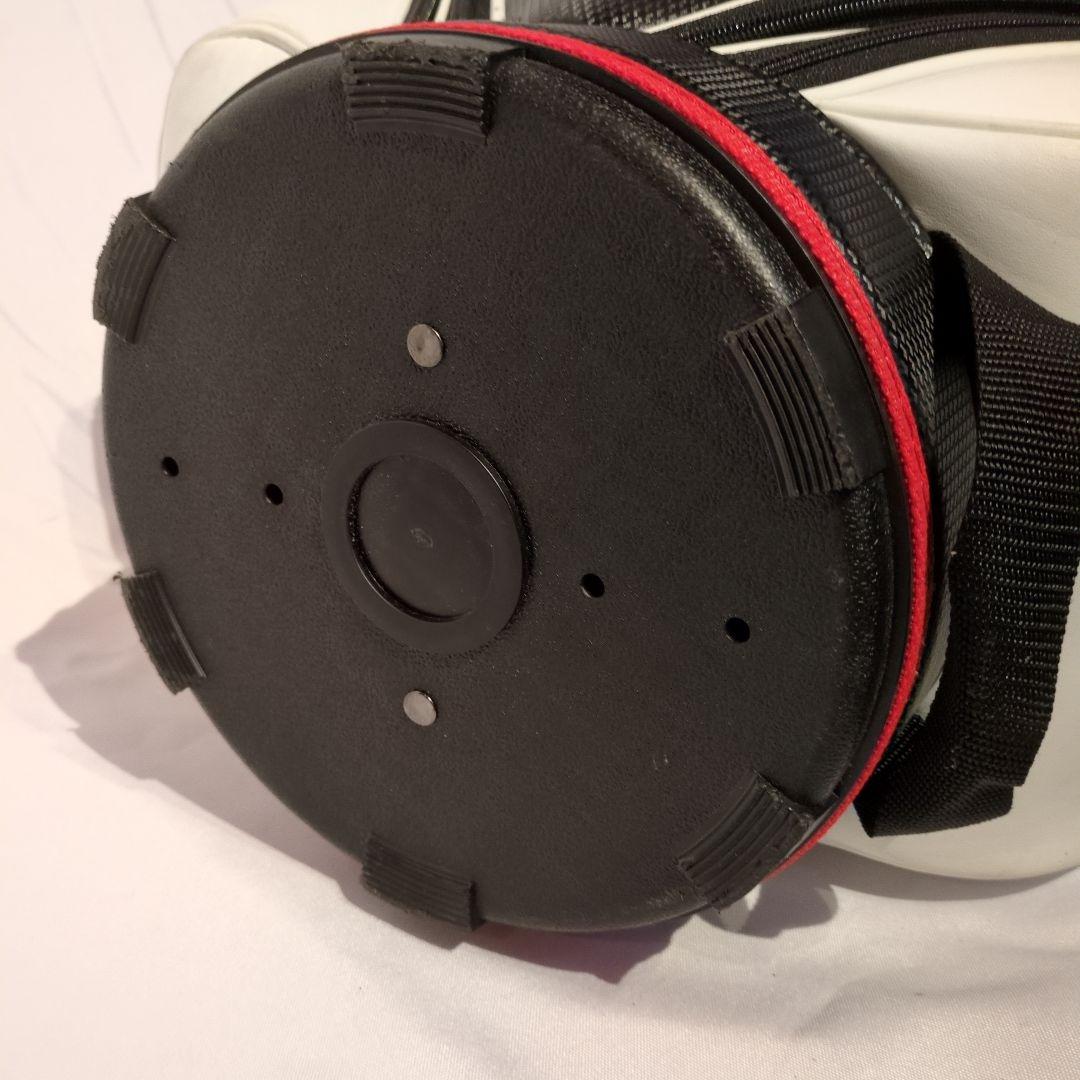 ツアーステージ キャディバッグ ホワイト/ブラック※ショルダーストラップ交換済