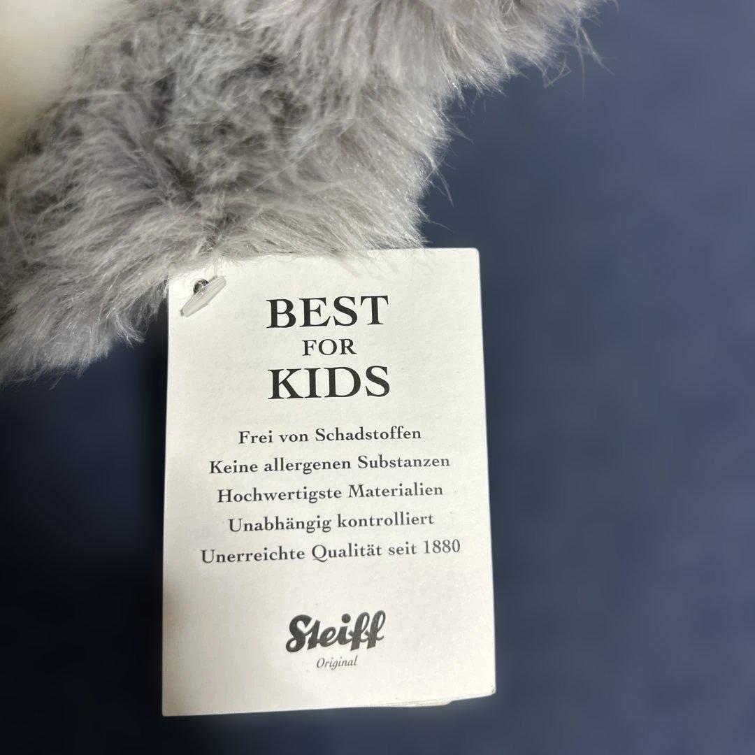 シュタイフ/Steiff製　ネコ　ぬいぐるみ　PAWS グレー