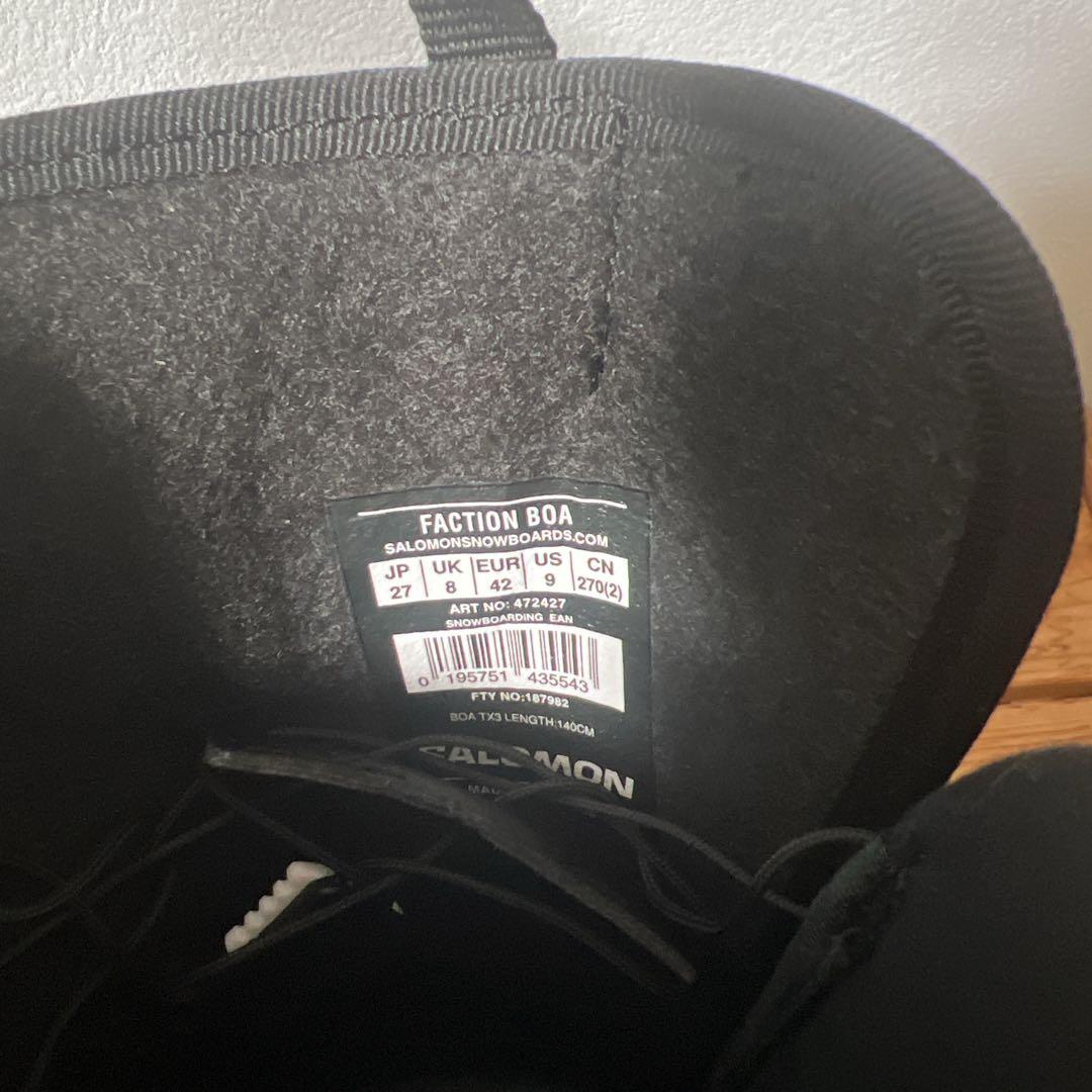 たかやんSALOMON FACTION BOA サロモン ブーツ　27cm