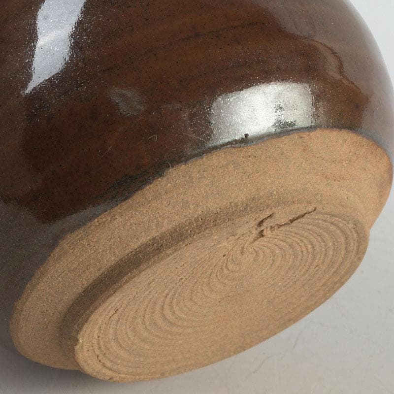 茶道具　平安　万代喜山作　瓢形茶入　仕覆付　共箱　V　9361