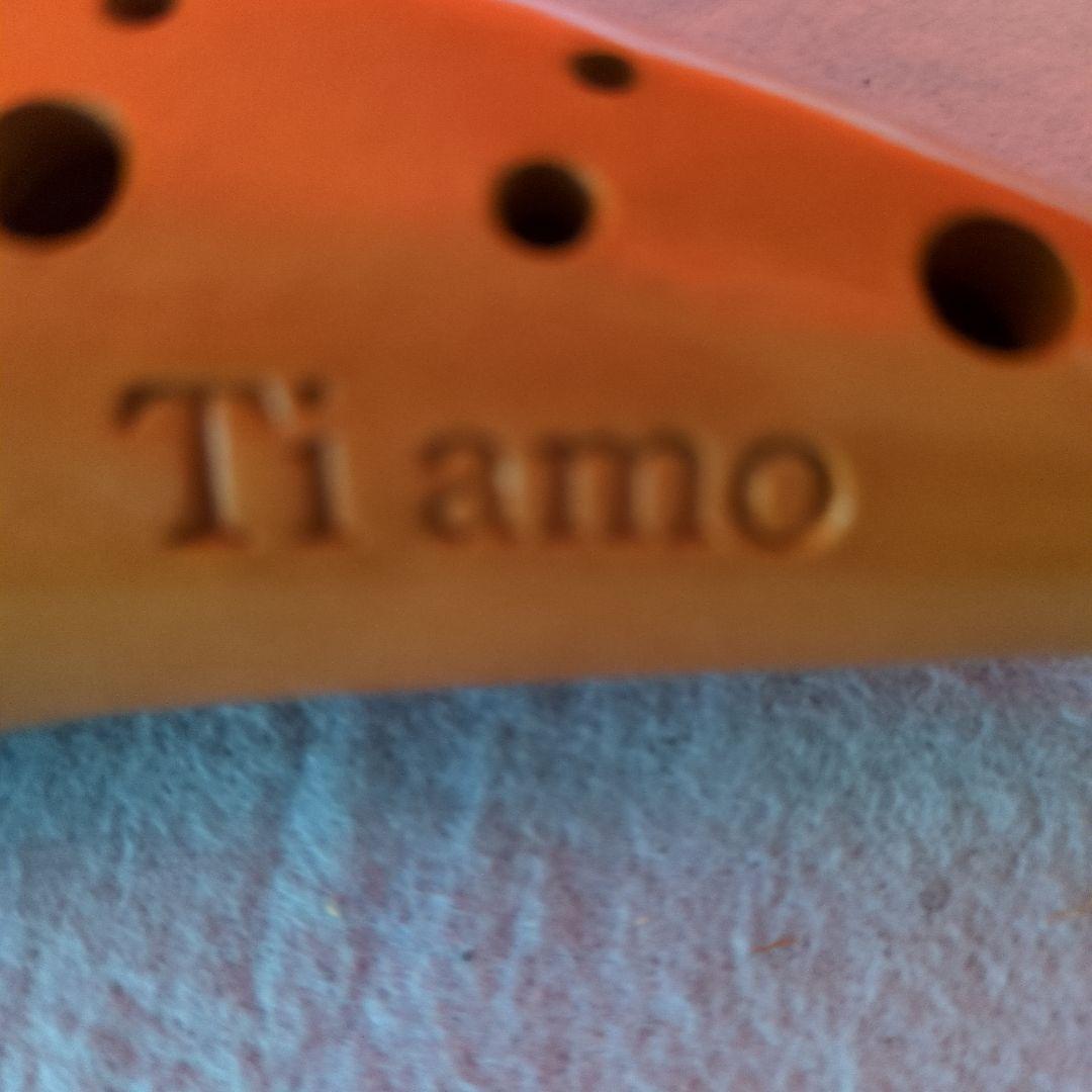 Tiamo オカリナ ブラウン 陶器製★ケース付き