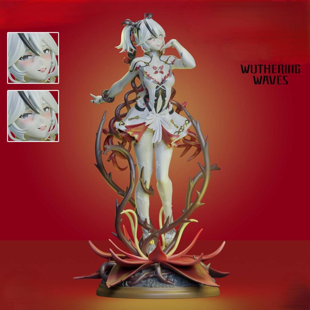 23cm 未塗装未組立　ガレージキット　鳴潮　Wuthering Waves　椿