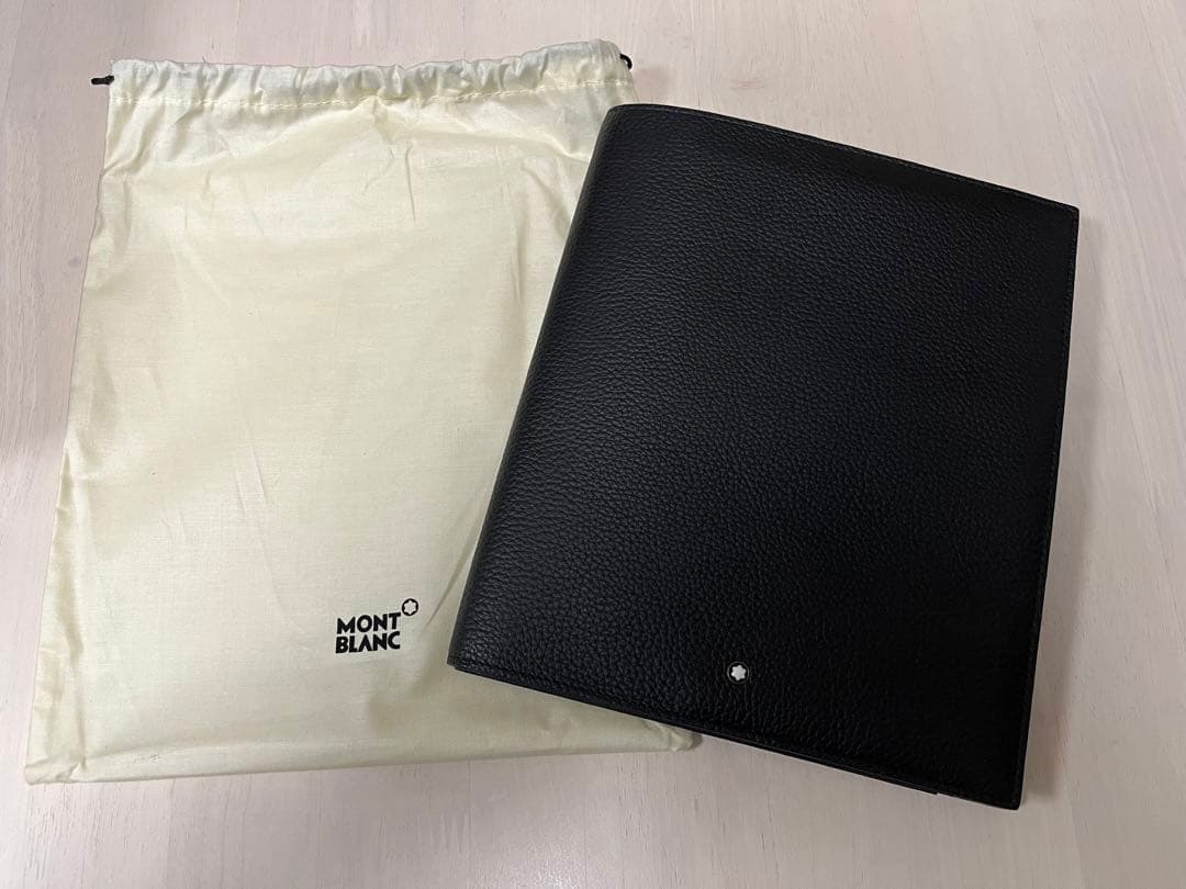 【Sae(簡易包装)】MONT BLANC ノートホルダー 黒 レザー