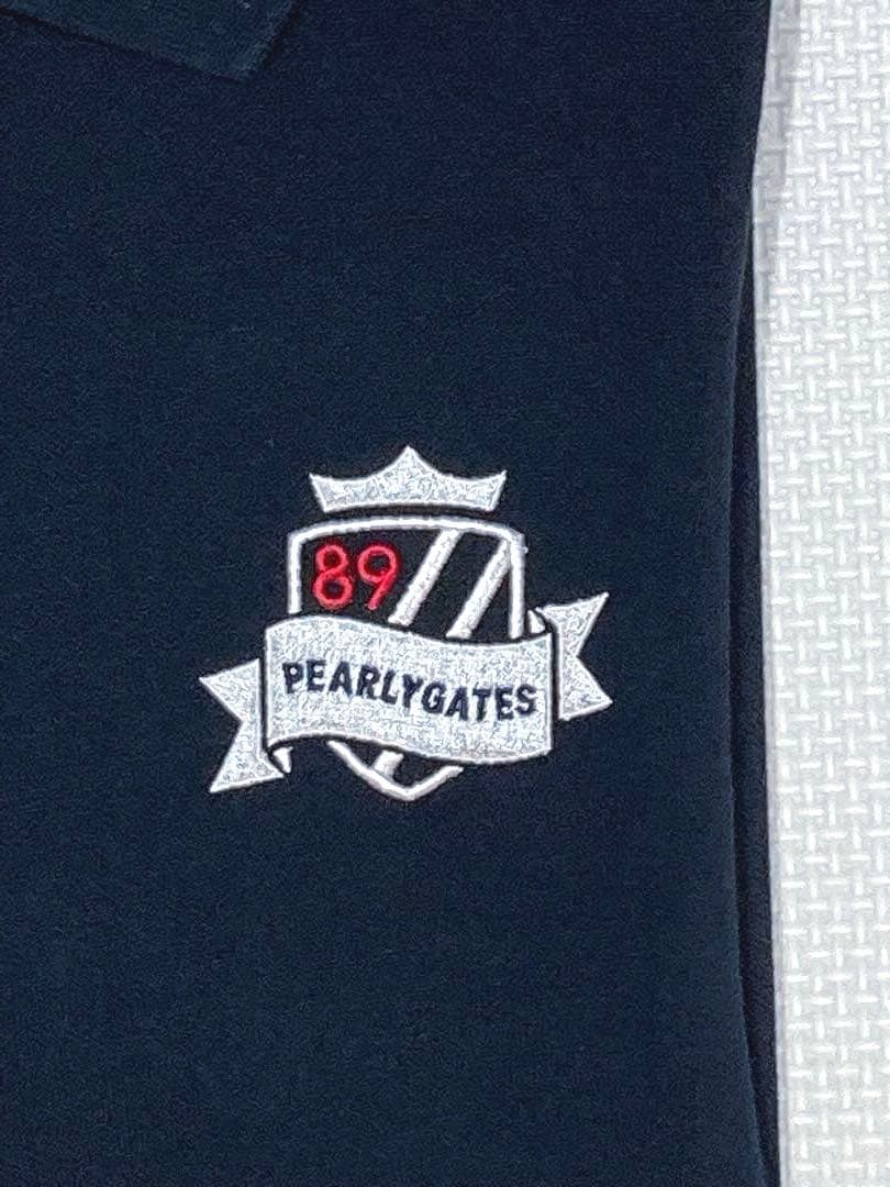 パーリーゲイツ コットン鹿の子 襟バックプリント ポロシャツ（NAVY／4）