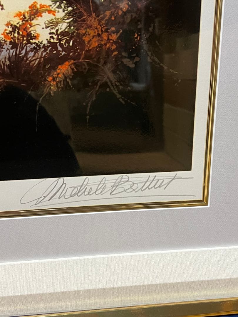 ミッシェル・バテュ「タクソンの庭」22/100 シルクスクリーン 直筆サイン