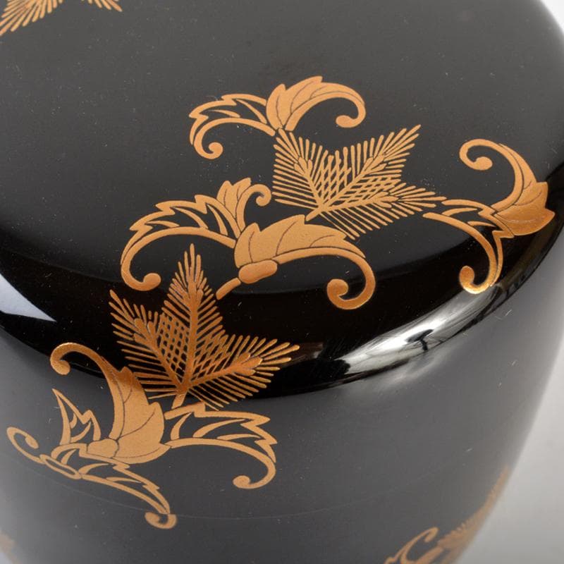 いずも渡辺松悦作　松唐草蒔絵　大棗　堀内宗完(兼中斎)極め箱　DR7197