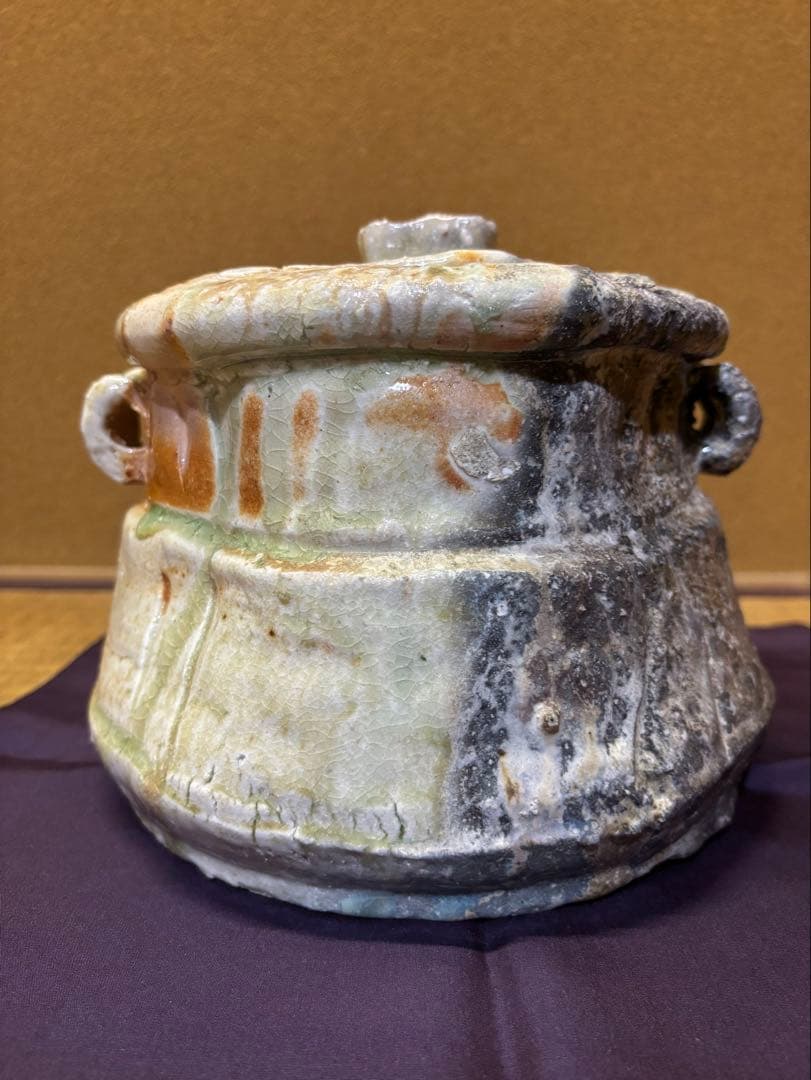 寺垣外窯　杉本貞光　伊賀　水指　「清泉」　東隆真　箱書　信楽焼　茶道具