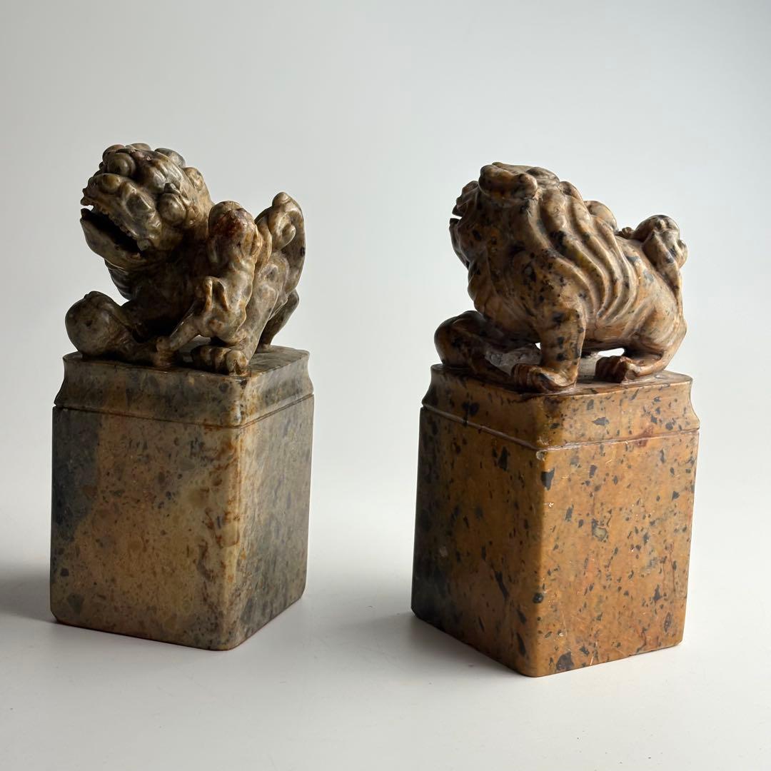 中国 印材 寿山石 書道 篆刻 2点 まとめて