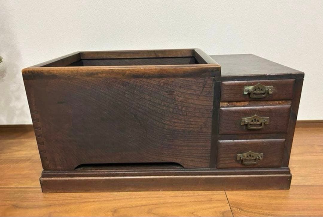 木製火鉢 引き出し付き 中型