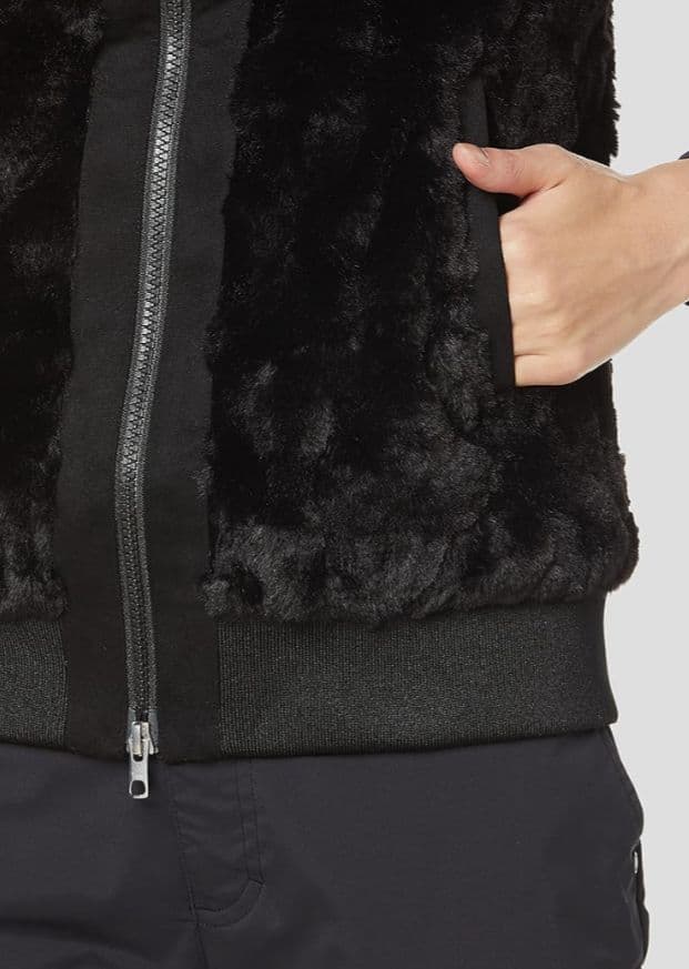 ◆Callaway キャロウェイ　フラワージャガード　ファーフードベスト　新品◆