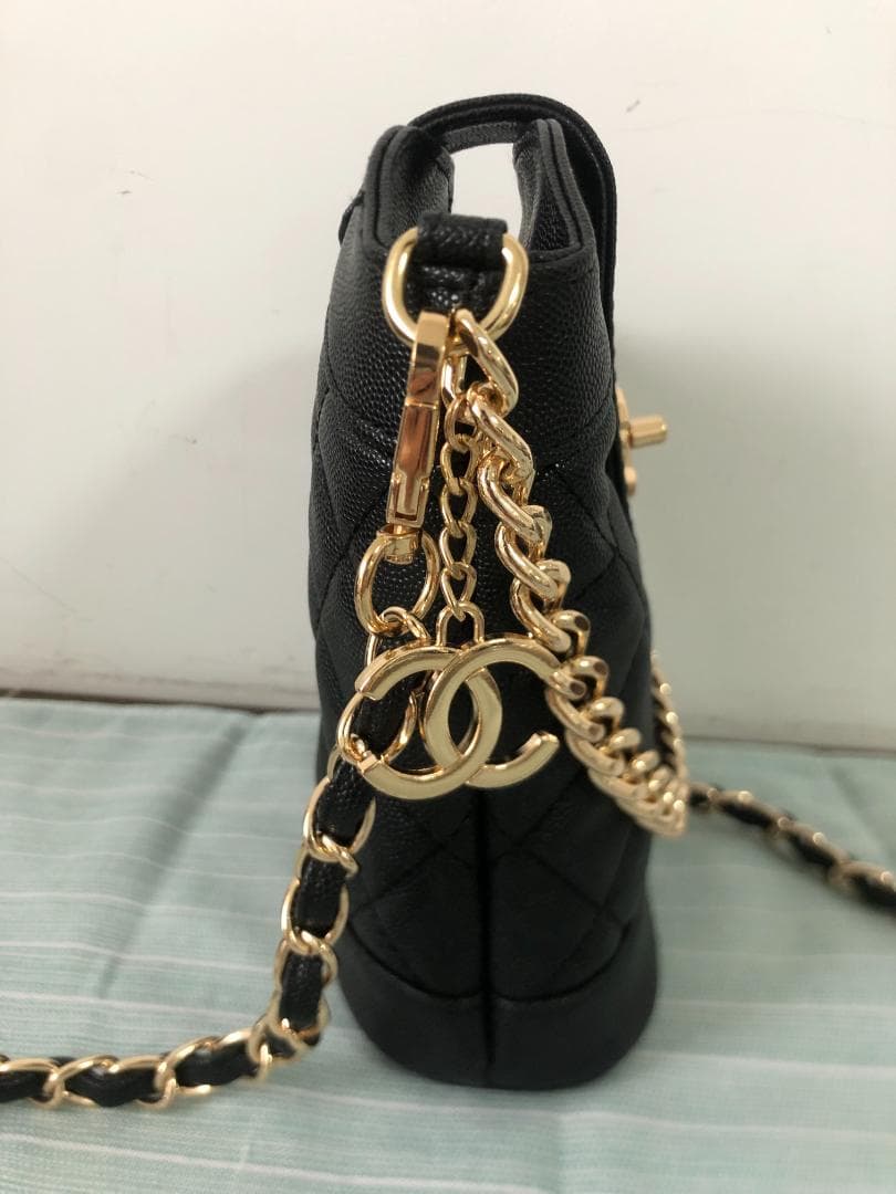 ショルダーバッグ　ノベルティ　ブラック　ポテトフライバッグ　バッグ