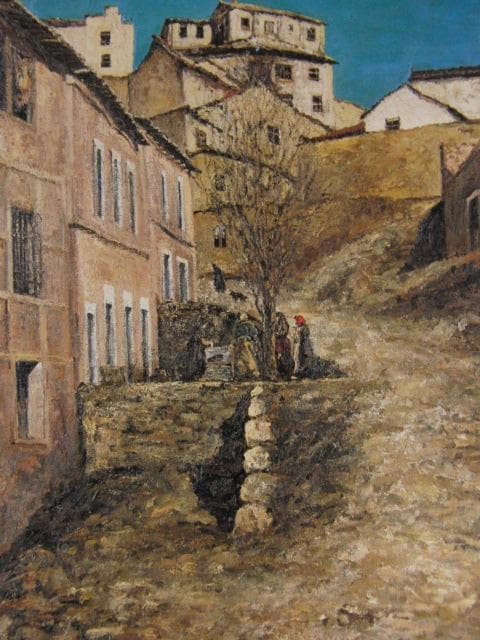 向井潤吉、【トレド新春】、希少な額装用画集画、新品高級額 額装付、状態良好