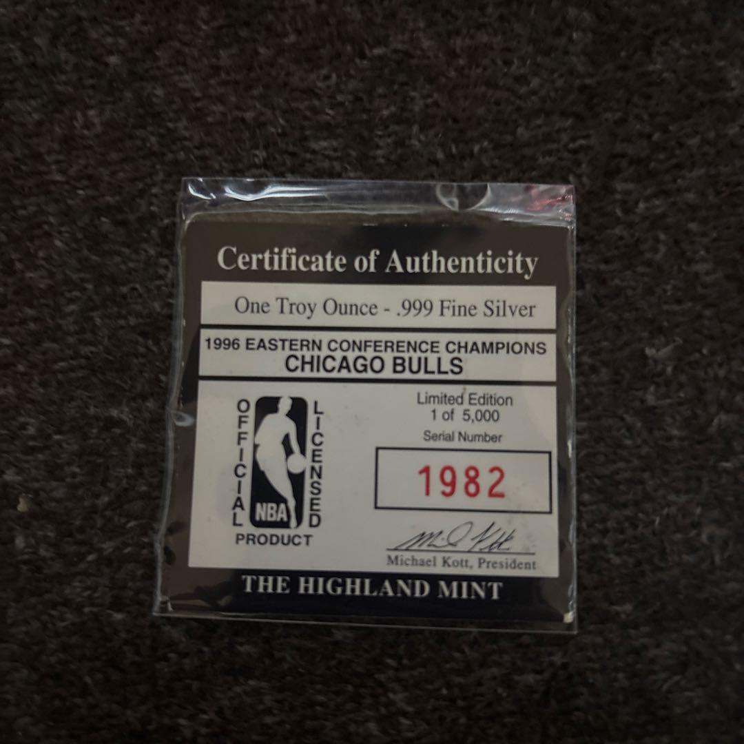 な*︎様 純銀 1オンス 1996年 シカゴ・ブルズ 記念