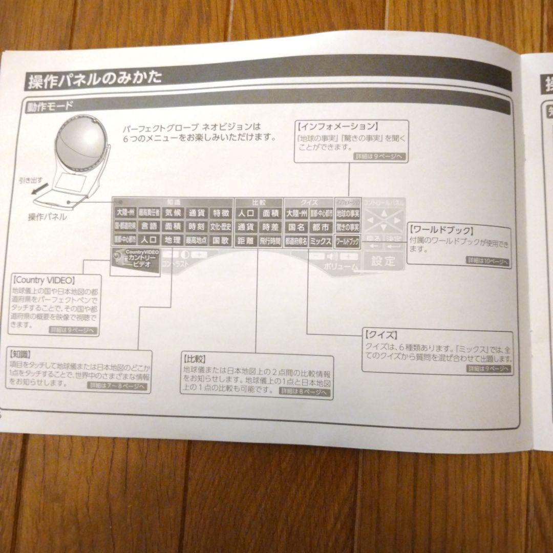 しゃべる地球儀パーフェクトグローブ、取扱説明書