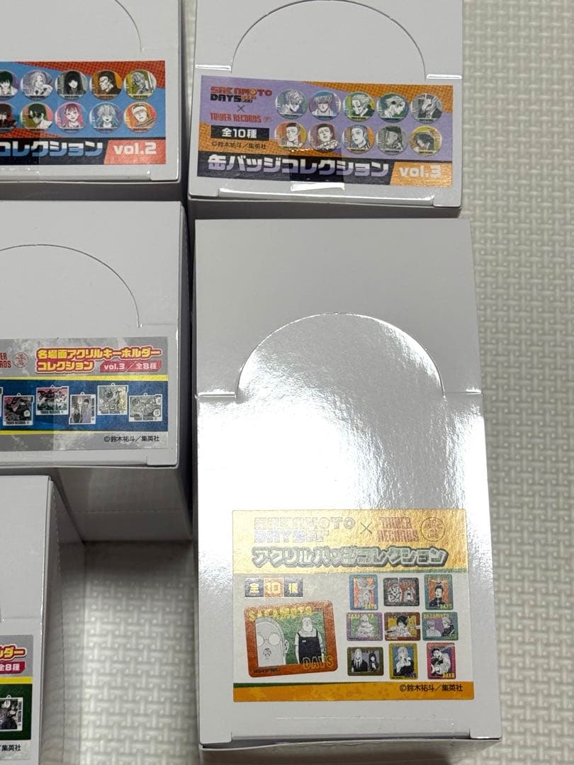 サカモトデイズ タワレコ 缶バッジ アクリルバッジ アクリルキーホルダー