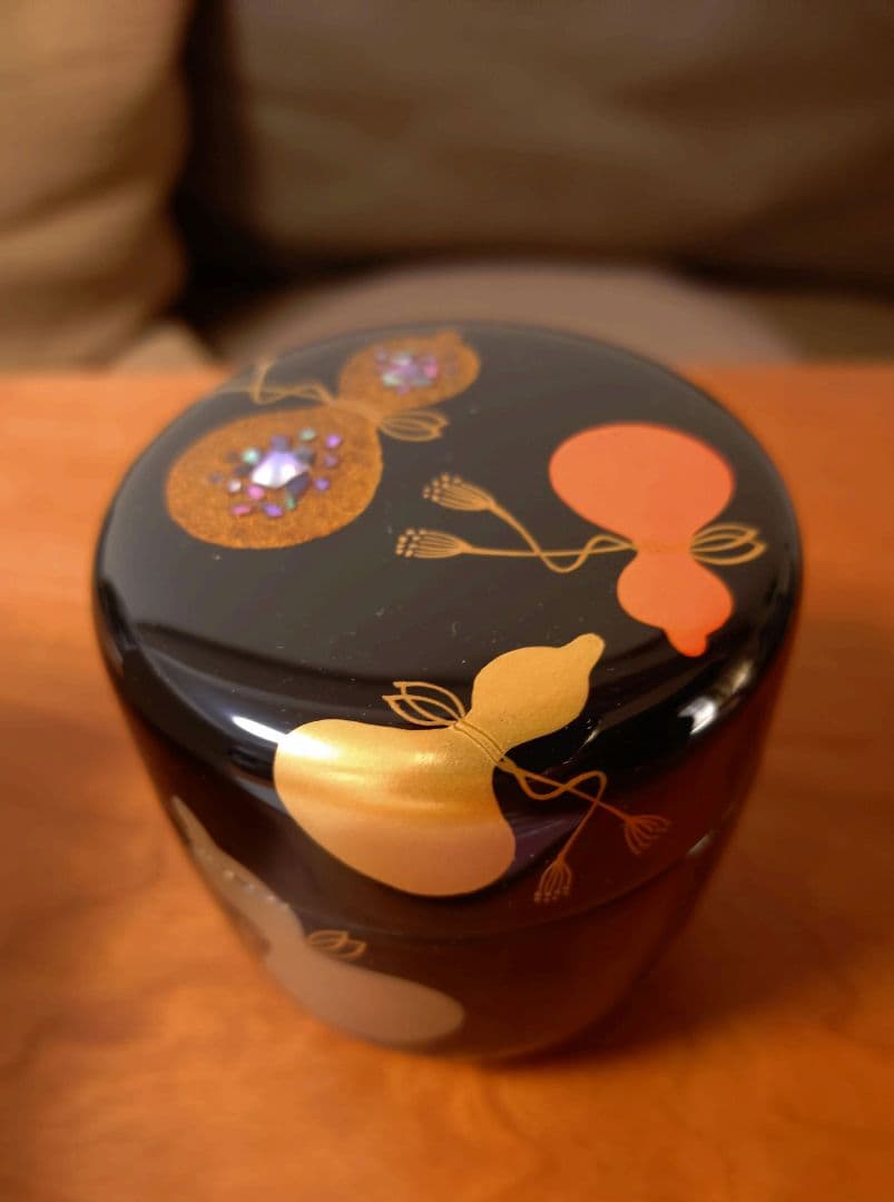 川連漆器 螺鈿 棗 漆工芸利山 蒔絵 茶道具 茶入 茶器 ロンダジル 六瓢